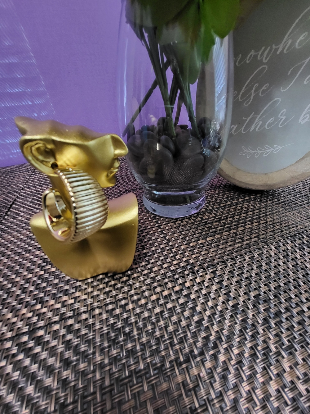 Gold Sculptural Earring Holder with Hoop Earrings